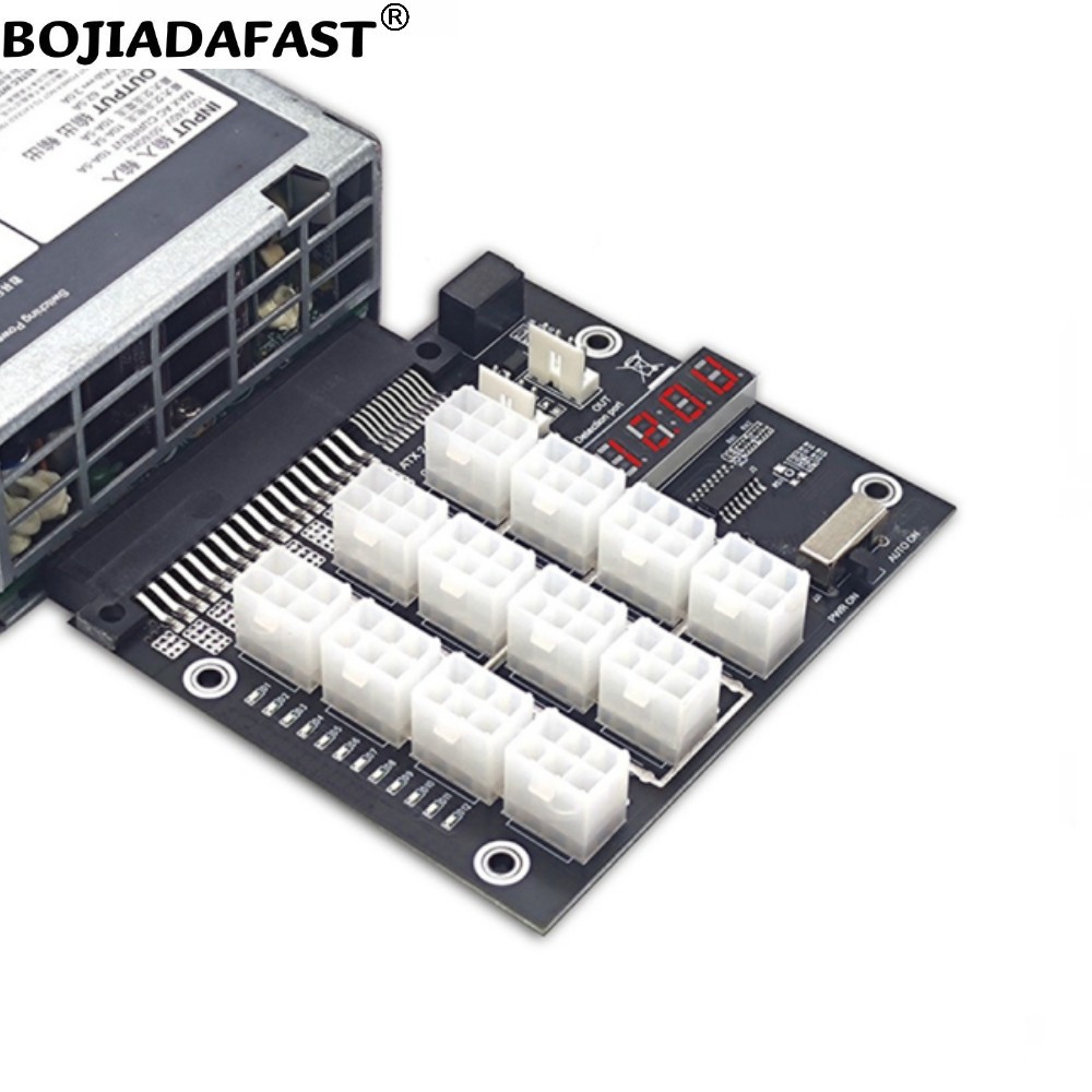 12-Port-PCIE-6-Pin-Stecker-Ser – 2400W Server Psu Breakout Board Bewertung und Preis